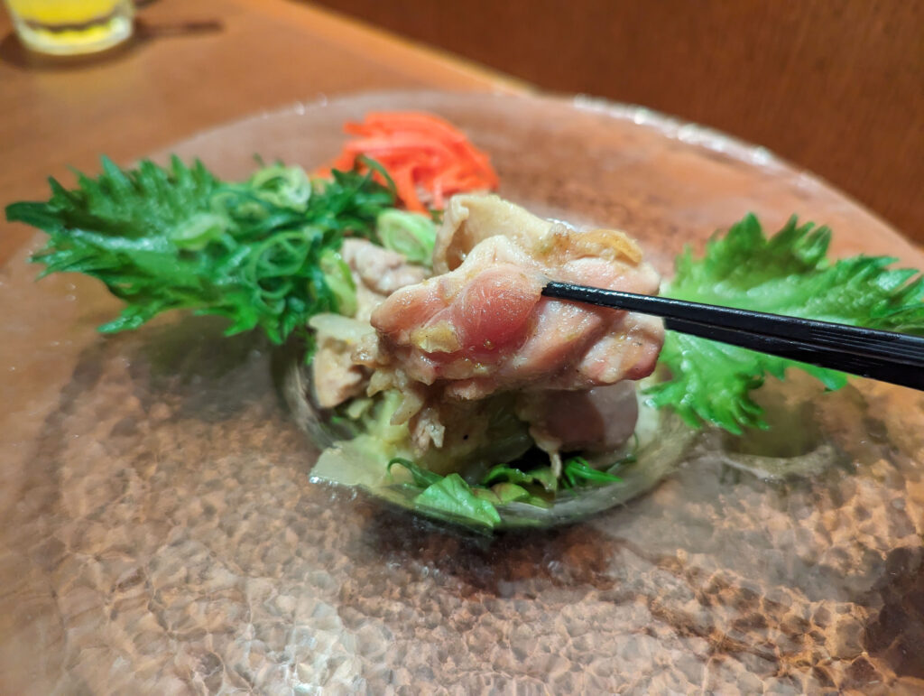 画像：よっしー＠関西グルメ　地鶏の柚子こしょうバター　820円