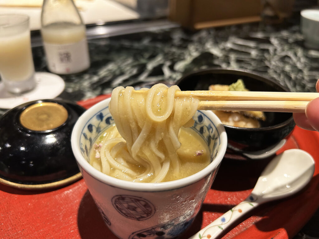 画像：よっしー＠関西グルメ　焼き茄子 秋田稲庭うどん