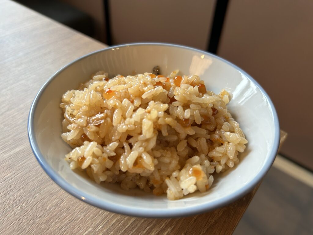 画像：よっしー＠関西グルメ　雲丹といくらの贅沢釜炊きご飯（二人前）　4,690円（税別）